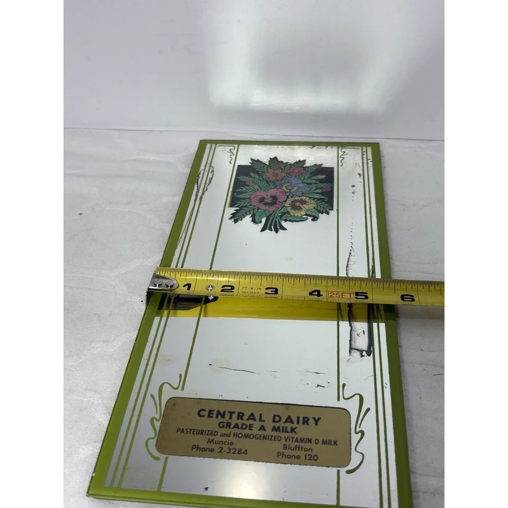 Gerber's Central Dairy Muncie & Bluffton Indiana Advertising Mirror Vintage